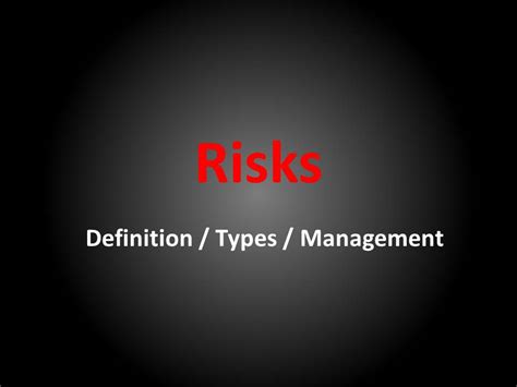 Understanding the Risks of